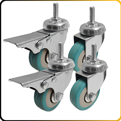 A set of four castors