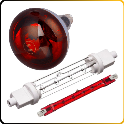 Catering lamps on a white background