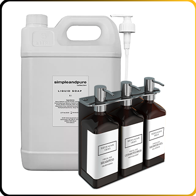 hospitality soap dispensers and refill bottle