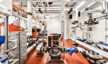hotel hvac and plumbing underground