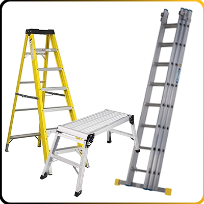 ladders on a white background