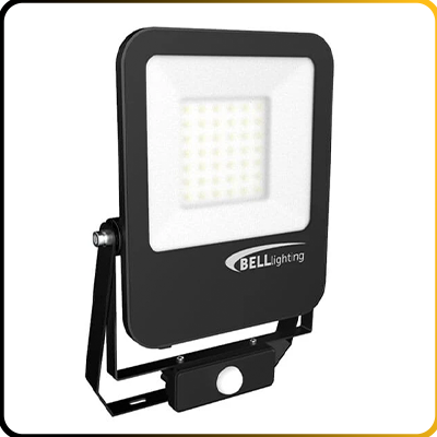 LED flood light on a white background