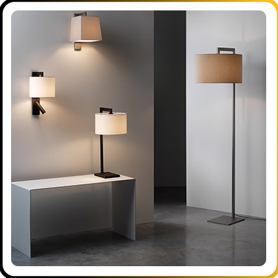 A set of lamps in a house