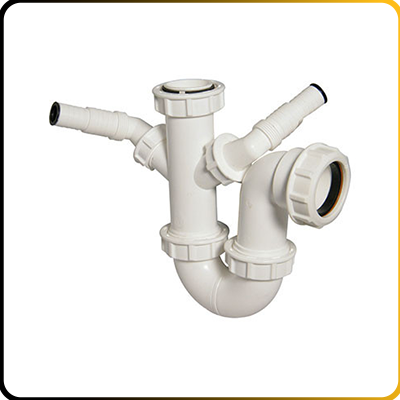 white pvc waste trap