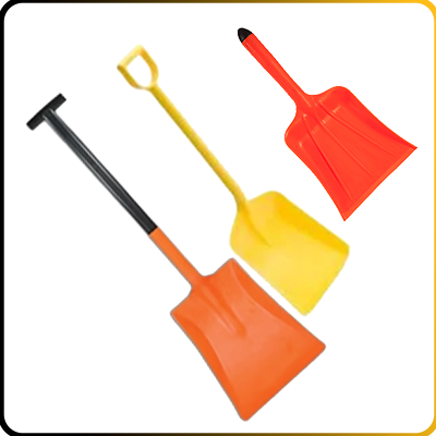 assortment of salt shovels