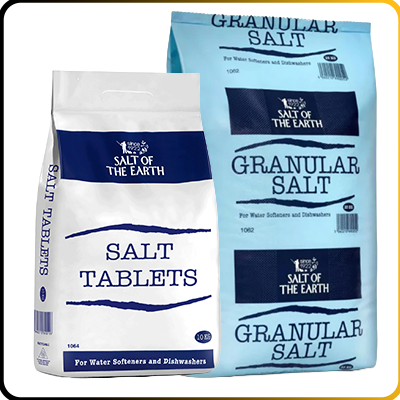 2 bag of water softener salt granular and tablets